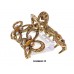 2" Wide Crystal Double-Butterfly Claw - CW-CL0496GD-TP